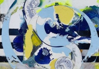 colorful mixed media abstract painting