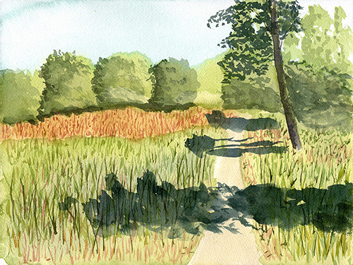 watercolor landscape painting