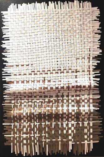woven paint sculpture