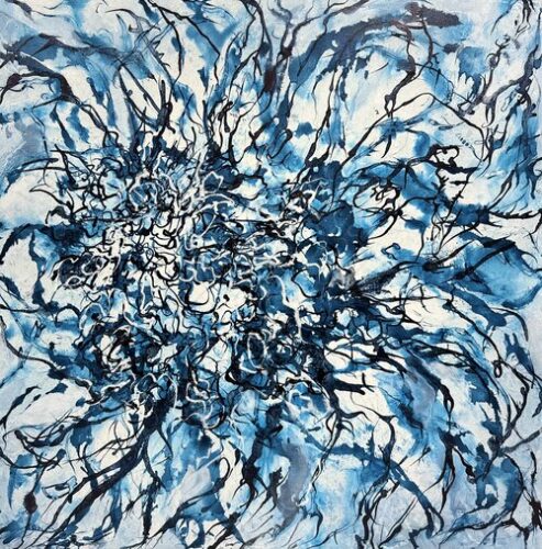 abstract acrylic painting