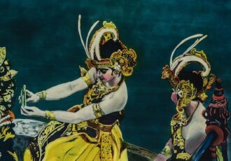 Batik painting of Balinese women