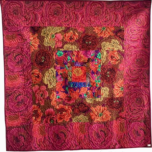 colorful nature themed quilt