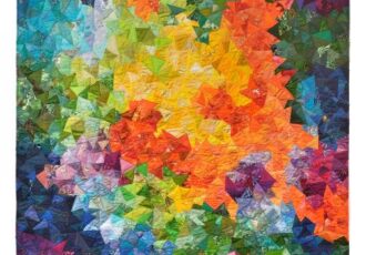 colorful textile collage quilt