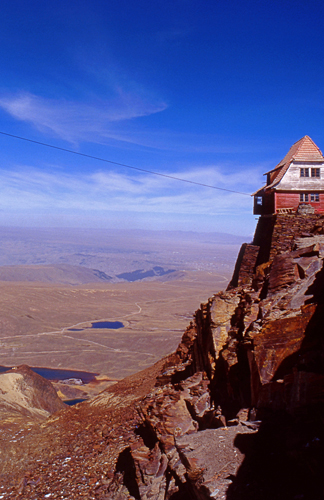 fine art photo of a ski lift in Bolivia