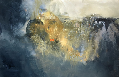 ethereal acrylic abstract painting