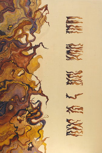 acrylic painting inspired by chaos and order