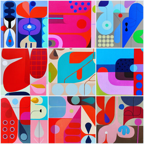 mid-century modern abstract art