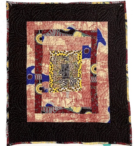 African theme fabric collage