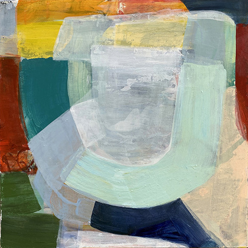 soothing abstract painting in calm tones