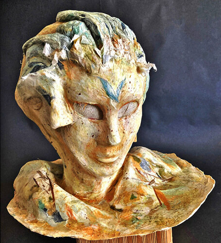mixed media sculptural mask