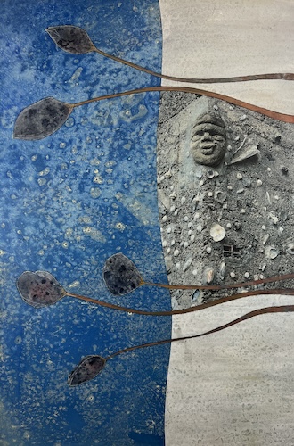 encaustic monotype collage art