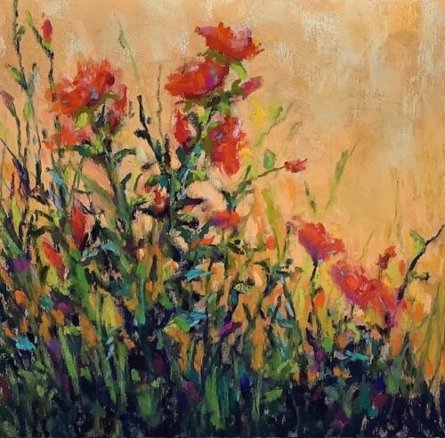 pastel floral painting