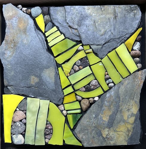 colorful mixed media mosaic art