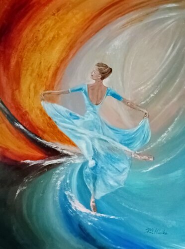 oil painting of a dancer