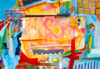 whimsical colorful abstract painting