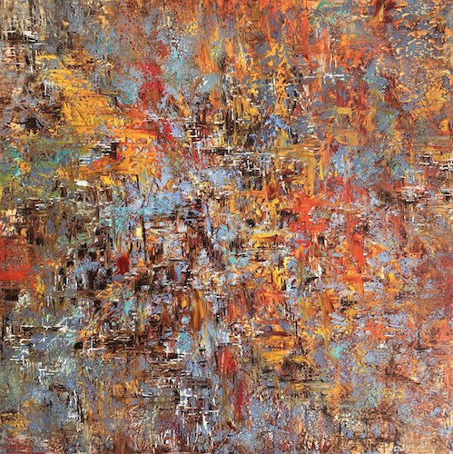 Abstract oil painting by Diana Malivani