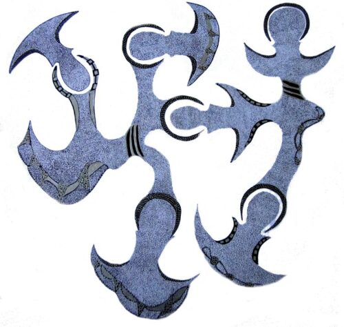 geometric pen drawing by Ian Laws