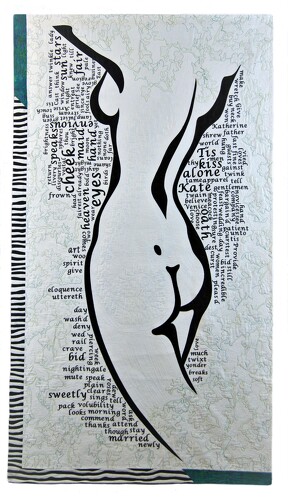 digital fiber art design nude