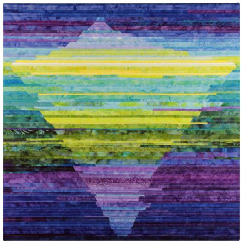 colorful mixed media fiber art