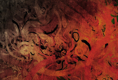 abstract digital painting of fire