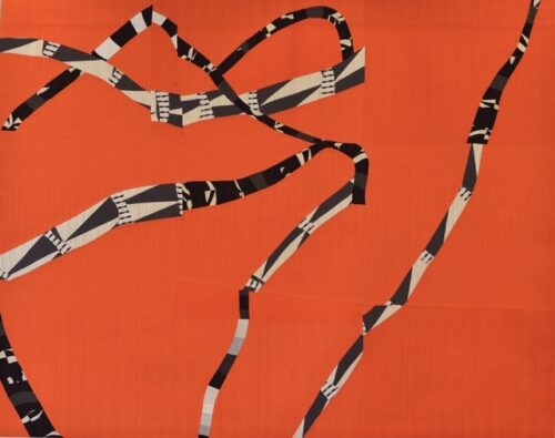 abstract quilt with freeform design