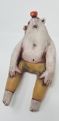 earthenware sculptural whimsical figure