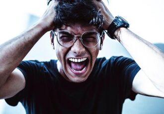 a young man who is totally frustrated