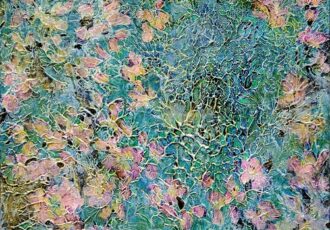 abstract painting of wildflowers