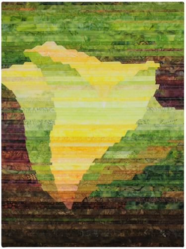 abstract fiber art mixed media collage