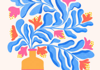 contemporary hibiscus design