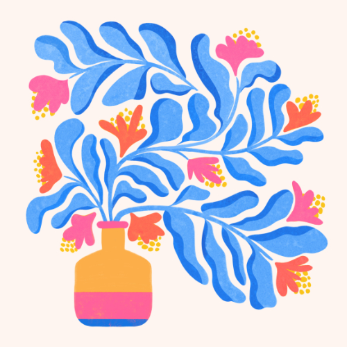 contemporary hibiscus design