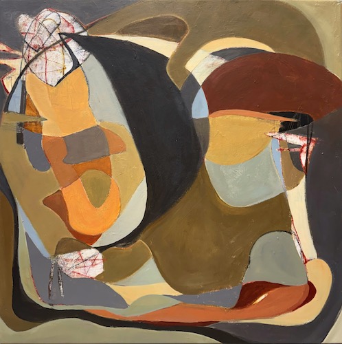 abstract painting in neutrals