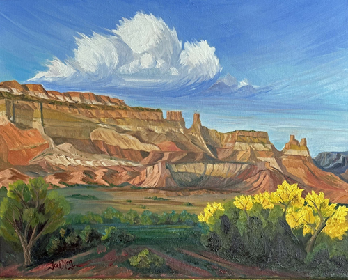 plein air landscape painting in New Mexico