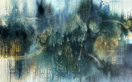 abstract acrylic painting