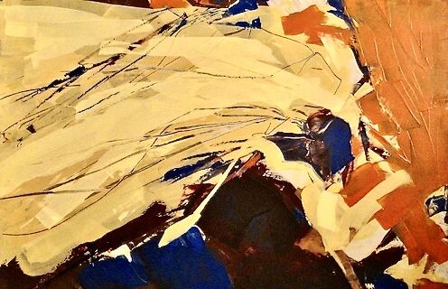 abstract acrylic landscape painting