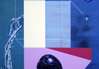 hyperrealistic acrylic painting with color blocking and symbolism