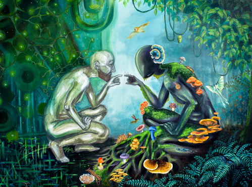 futuristic awareness painting by Lindsey Ridgeway