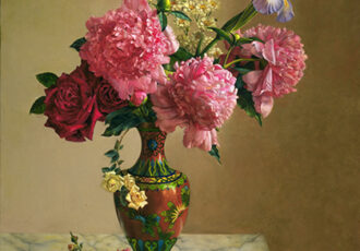 oil painting of a floral still life
