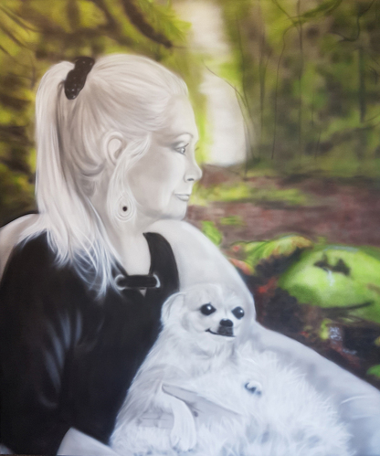 figurative airbrushed ink painting by Sharen-Lee McLachlan