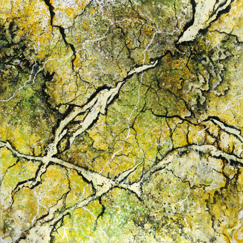 acrylic abstract painting of natural rock pattern