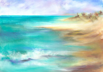 pastel landscape of a Naples Florida beach