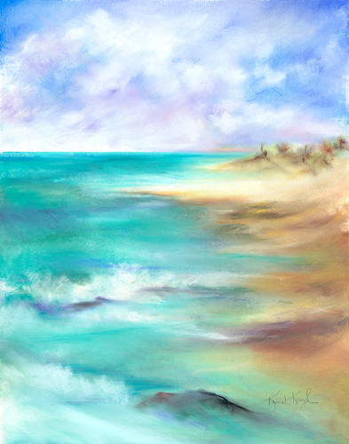 pastel landscape of a Naples Florida beach