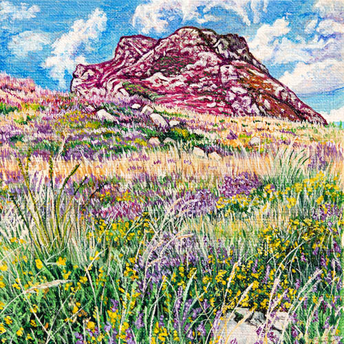 landscape painting of a wild space in North Wales