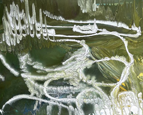 striking abstract painting mixed media