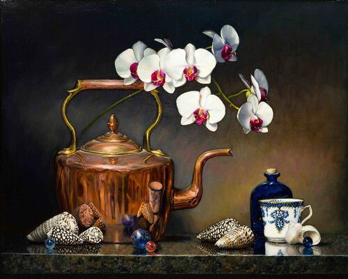 still life oil painting classic