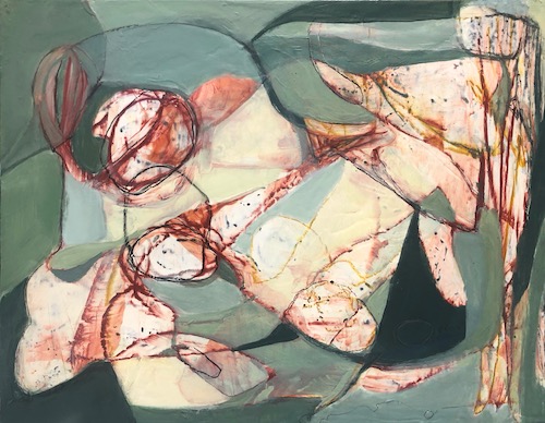 abstract mixed media painting