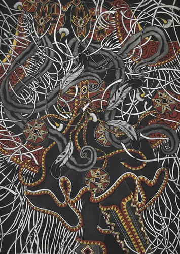 Native American Butterfly dancer, art print