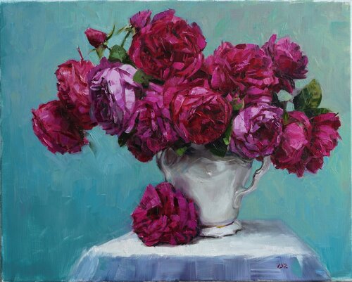 floral still life oil painting