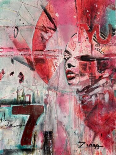 bold figurative abstract painting