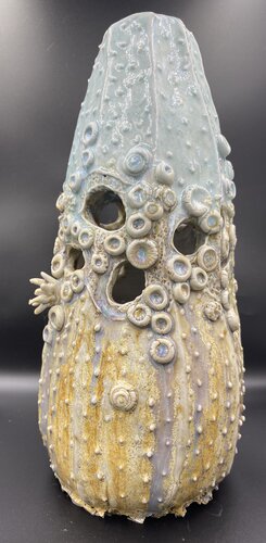 Ocean inspired ceramic vessel by Lisa Welcher